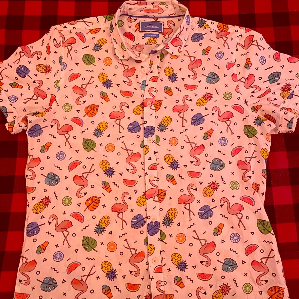 White medium button up shirt